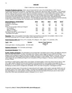 Mineral Commodity Summaries 2015