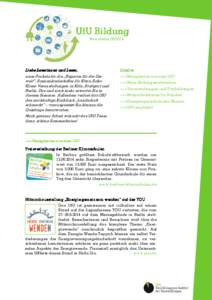 UfU Newsletter Bildung_Juni 2014