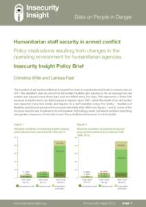 Insecurity Insight Data on People in Danger  Humanitarian staff security in armed conflict