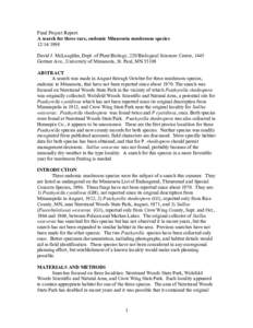 Nerstrand /  Minnesota / Biology / Mycology / Tree of life / Psathyrellaceae / Psathyrella / Suillus