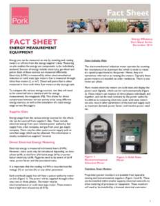 Energy Efficiency Fact Sheet Series December 2014 FACT SHEET ENERGY MEASUREMENT