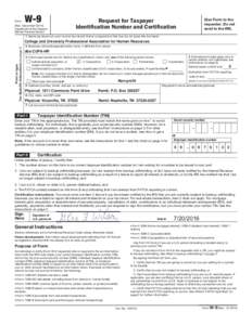 Form W-9 (Rev. December 2014)