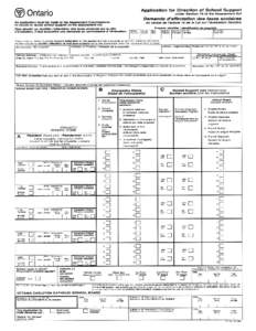 INFORMATION ABOUT THE APPLICATION The Application for Direction of School Support form enables any person to apply to have their school support included or revised on the assessment roll by sending the completed form to