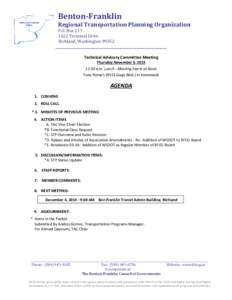 Kennewick /  Washington / Richland /  Washington / Ben Franklin Transit / Washington State Department of Transportation / Agenda / Transportation in the United States / Tri-Cities /  Washington / Benton County /  Washington / Washington