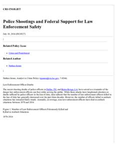 Police Shootings and Federal Support for Law Enforcement Safety