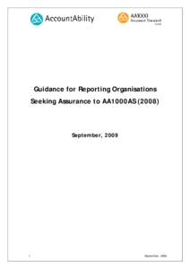 Microsoft Word - Guidance for Reporting Organisations Seeking Assurance to AA1000AS_2008_.doc