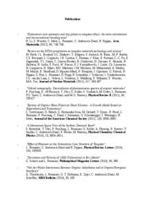 Publications  - “Dislocation-core symmetry and slip planes in tungsten alloys: Ab initio calculations and microcantilever bending tests”