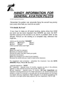 Handy Information for General Aviation Pilots