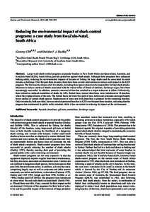 CSIRO PUBLISHING  Marine and Freshwater Research, 2011, 62, 700–709 www.publish.csiro.au/journals/mfr