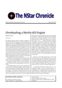 Project North Star Association of Canada  September 2010 Overhauling a Merlin 622 Engine First in a series