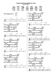 Seventh chords / Chord progressions / Chords / Minor seventh chord / Music / Toast and Marmalade for Tea / Marmalade