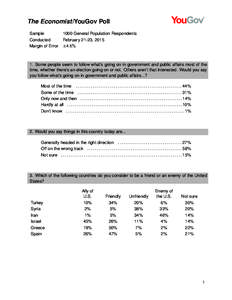 The Economist/YouGov Poll Sample Conducted Margin of Error[removed]General Population Respondents