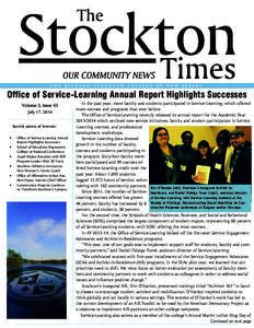 Community building / Experiential learning / Service-learning / Stockton /  California / Richard Stockton College of New Jersey / Education / Alternative education / American society