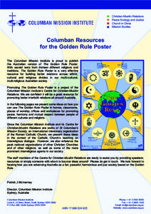 Christian-Muslim Relations Peace Ecology and Justice Church in China Mission Studies  Columban Resources