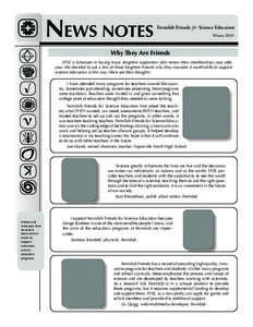 f  NEWS NOTES Fermilab Friends for Science Education Winter, 2010