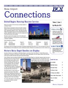 Boise Airport  Connections United Begins Nonstop Houston Service  Volume 3, Issue 2