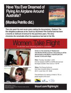 )  Have You Ever Dreamed of Flying An Airplane Around Australia? (Monika Petrillo did.)