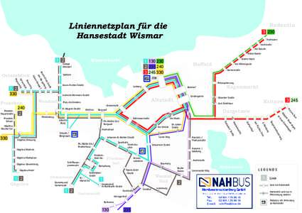 Liniennetzplan für die Hansestadt Wismar RedentinFischkaten