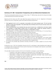 Microsoft Word - NASS-Summary-S569-Incorp-Transparency-Act