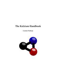 The Kalzium Handbook Carsten Niehaus The Kalzium Handbook  2