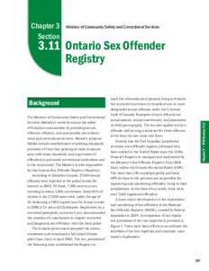 National Sex Offender Registry / Government / Probation / Ontario Provincial Police / Justice / Jacob Wetterling Crimes Against Children and Sexually Violent Offender Registration Act / Probation officer / Sex offender registration / Law / Sex offender