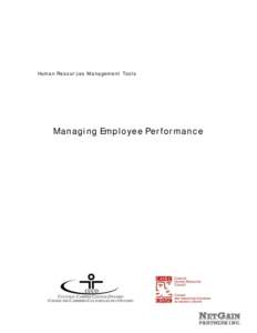 Human Resources Management Tools  Managing Employee Performance Acknowledgements Acknowledgements