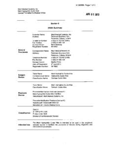 K130588- Pagel1 of 2 Merit Medical Systems, Inc. Merit Hydrophilic Guide Wire Special Premarket Notification 510(k)  APR[removed]