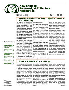 New England Paperweight Collectors Association Newsletter  —