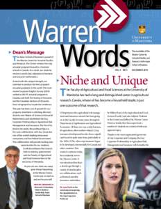Warren Words Dean’s Message  T