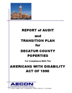 REPORT of AUDIT and TRANSITION PLAN for DECATUR COUNTY POPERTIES