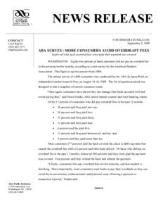 NEWS RELEASE FOR IMMEDIATE RELEASE September 9, 2009 CONTACT Carol Kaplan