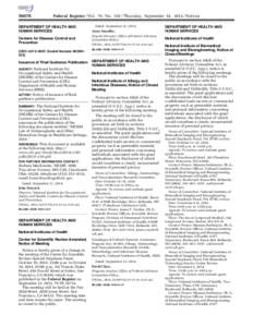 [removed]Federal Register / Vol. 79, No[removed]Thursday, September 18, [removed]Notices DEPARTMENT OF HEALTH AND HUMAN SERVICES