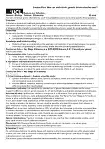 Microsoft Word - genetic info lesson plan - ucl museums.doc