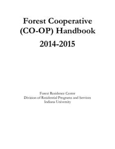 Forest Cooperative (CO-OP) HandbookForest Residence Center