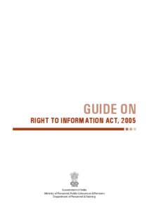 Guide on  Right to Information Act, 2005