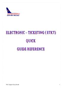 RES. Support Group Nov06  1 ELECTRONIC-TICKETING (ETKT) PNR REQUIREMENTS