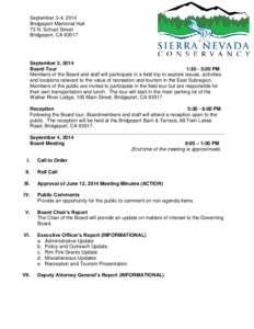 September 3-4, 2014 Bridgeport Memorial Hall 73 N. School Street Bridgeport, CA[removed]September 3, 2014
