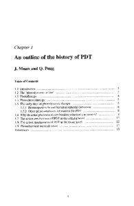 Chapter 1  An outline of the history of PDT