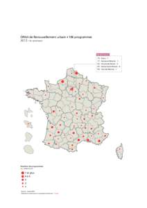 OPAH de Renouvellement urbain ■ 106 programmesAU DÉPARTEMENT Île-de-France 75 - Paris : Seine-et-Marne : 1