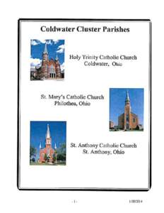 -[removed] COLDWATER CLUSTER MINISTRIES In 2002 Holy Trinity and St. Marys, Philothea clustered together. In 2004, St. Anthony was added