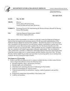 DEPARTMENT OF HEALTH & HUMAN SERVICES  Centers for Medicare & Medicaid Services 7500 Security Boulevard Baltimore, MD[removed]