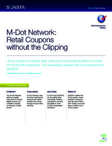 Retail Case Study  Web Performance Testing  M-Dot Network: