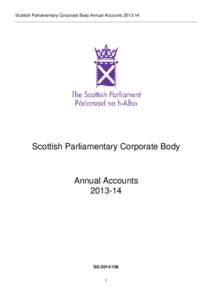Scottish Parliamentary Corporate Body Annual Accounts_____________________________________________________________________________________ Scottish Parliamentary Corporate Body  Annual Accounts