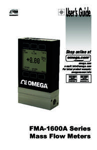 User’s Guide  Shop online at omega.com e-mail: [removed] For latest product manuals: