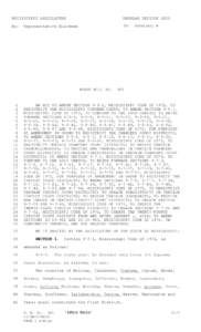 MISSISSIPPI LEGISLATURE  REGULAR SESSION 2005 By: