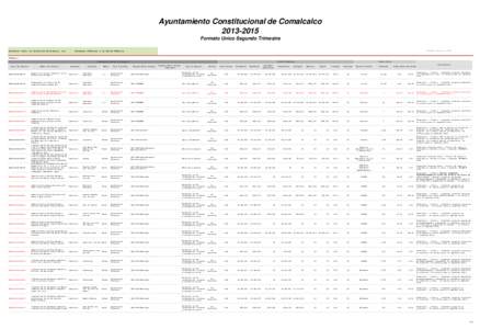 Ayuntamiento Constitucional de Comalcalco[removed]Formato Unico Segundo Trimestre Informes sobre la Situación Económica, las  Segundo Trimestre 2013