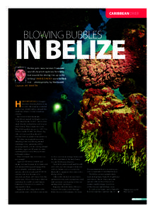 Belize_Layout[removed]:22 Page 47  CARIBBEAN DIVER BLOWING BUBBLES