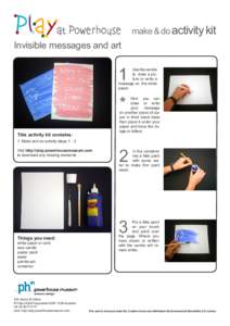 make & do activity kit  Invisible messages and art 1