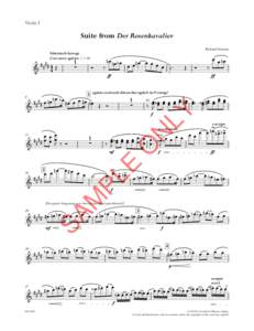 Violin I  Suite from Der Rosenkavalier Stürmisch bewegt Con moto agitato h = 60