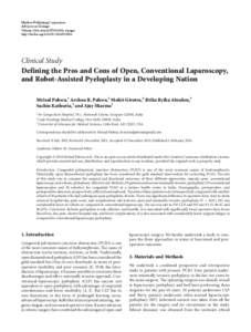 Defining the Pros and Cons of Open, Conventional Laparoscopy, and Robot-Assisted Pyeloplasty in a Developing Nation